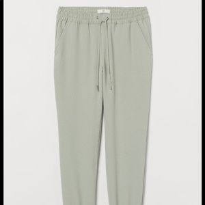 H&M Sage Pull On Woven Jogger Pants Size 2